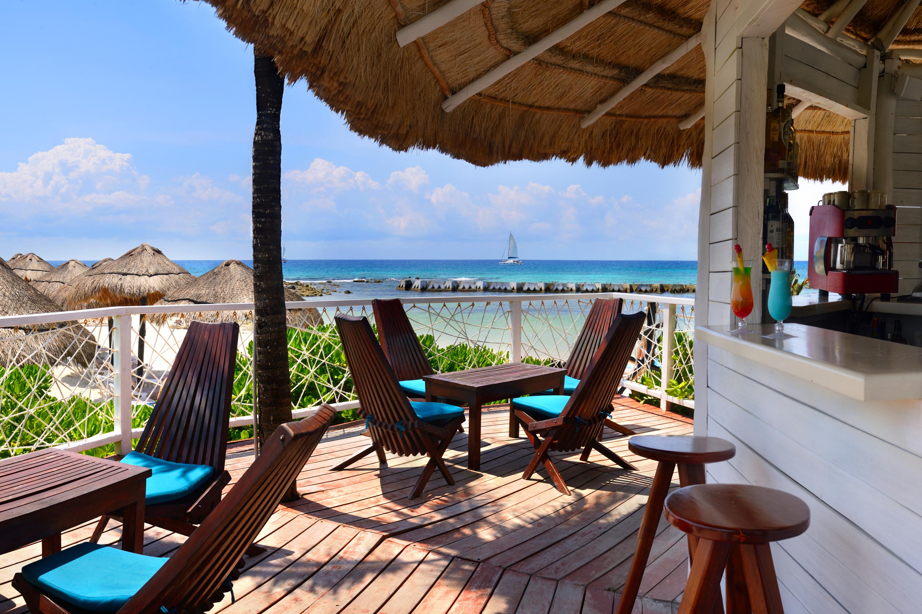 Catalonia Riviera Maya Resort & Spa Puerto Aventuras Exterior photo Beach bar in Tulum, Mexico